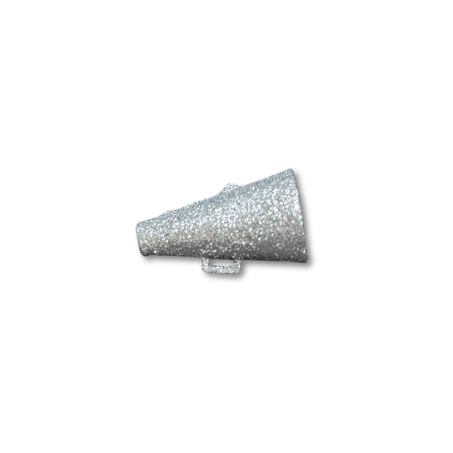 1.75" Glitter Megaphone - Silver - 9 pc. pkg.