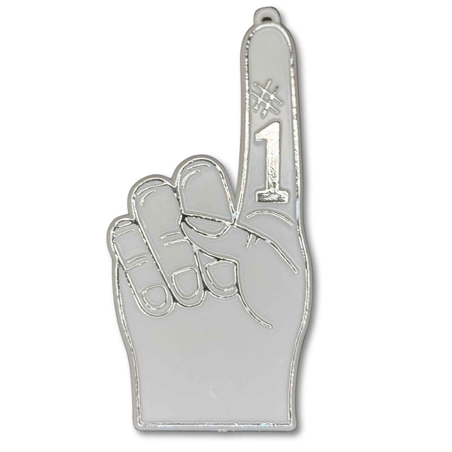 #1 Charm - 3.5" - Silver - 5 pc. pkg.