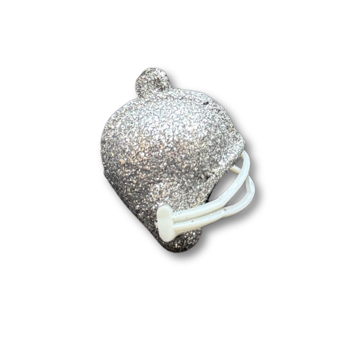 1" Glitter Helmet - Silver - 9 pc. pkg.