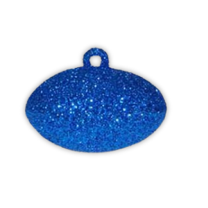 2" Glitter Football - Royal - 6 pc. pkg.
