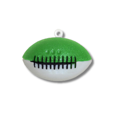 2" Two Toned Football - Kelly - 12 pc. pkg.