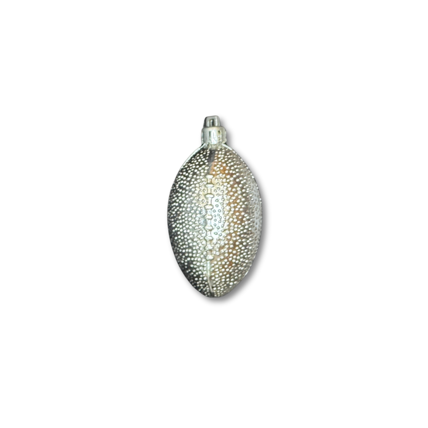 3″ 3-D Metallic Football Ornament - Silver - 4 pc. pkg.