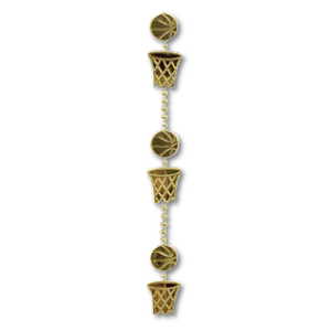 Basketball Garland - 4' - Gold