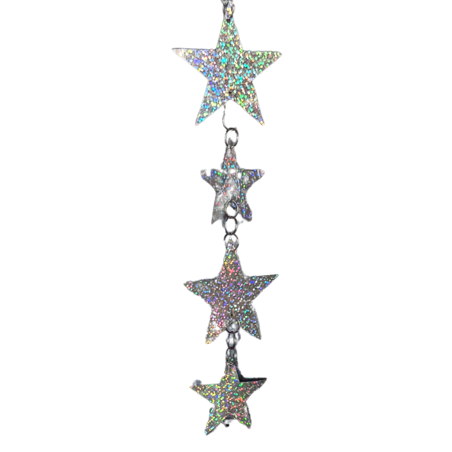 Chain Star Garland - 62" - Silver