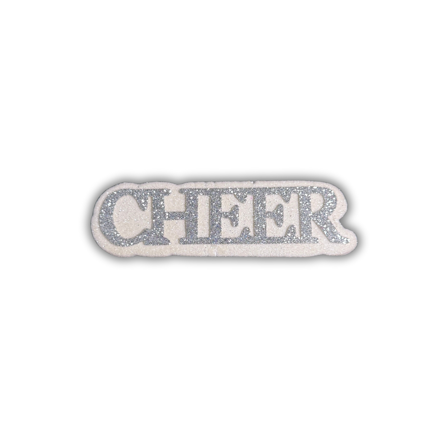 Glitter Foam CHEER - 4.25" - Silver - 3 pc. pkg.