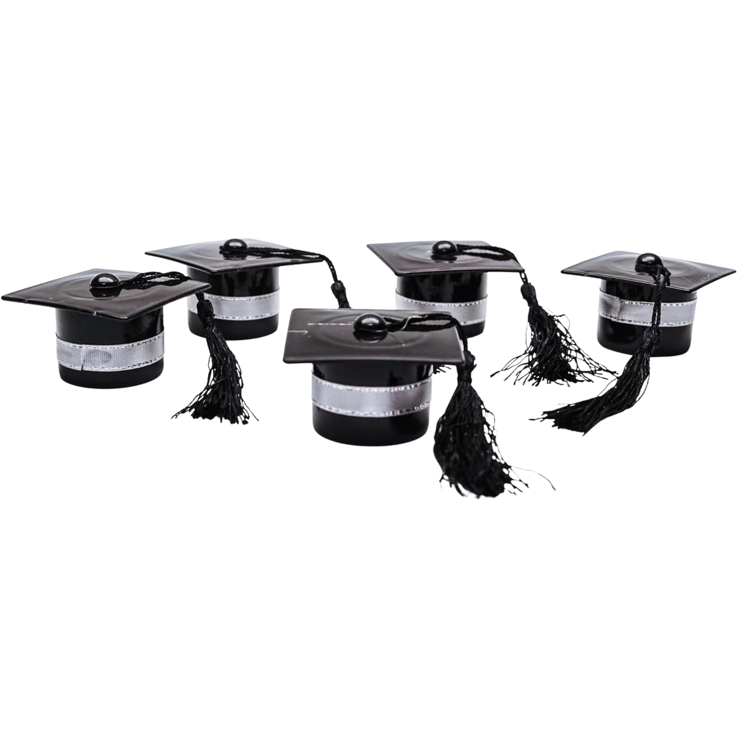 Fillable Graduation Cap - 2.5" - Silver - 12 pc. pkg.