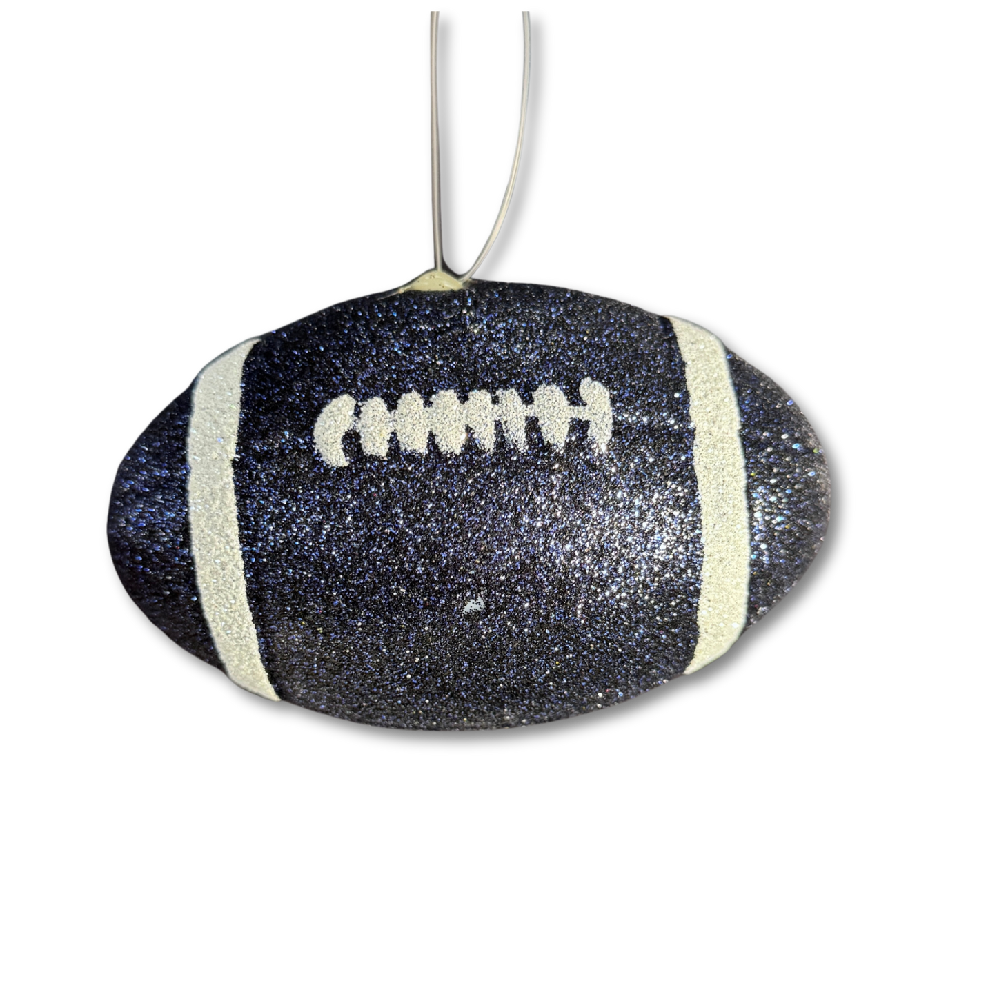 Football - Navy - 4 1/2" 3D Glittered