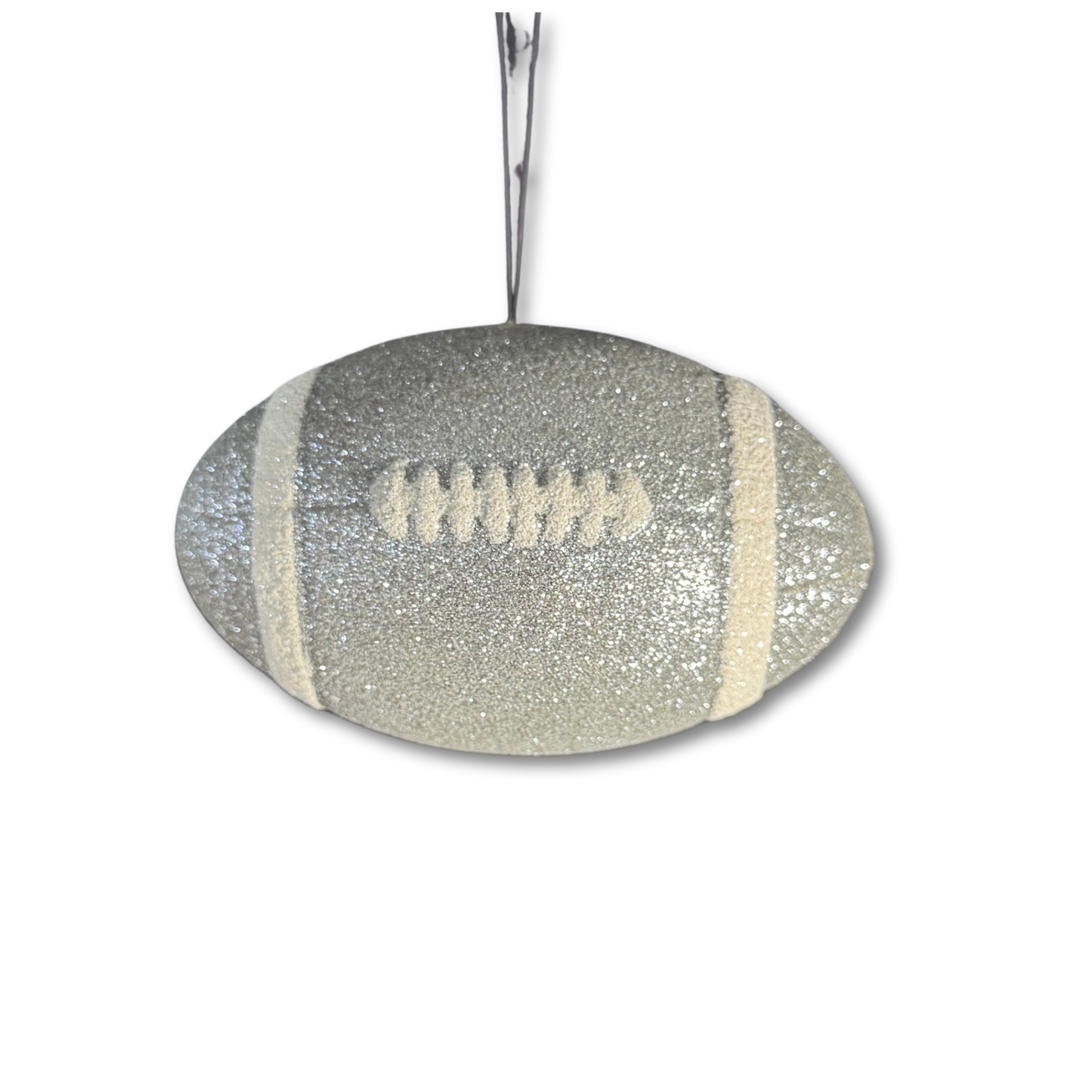 Football - Silver - 4 1/2" 3D Glittered