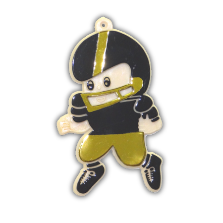 Football Player - 2.25" - Black/Metallic Gold - 13 pc. pkg.