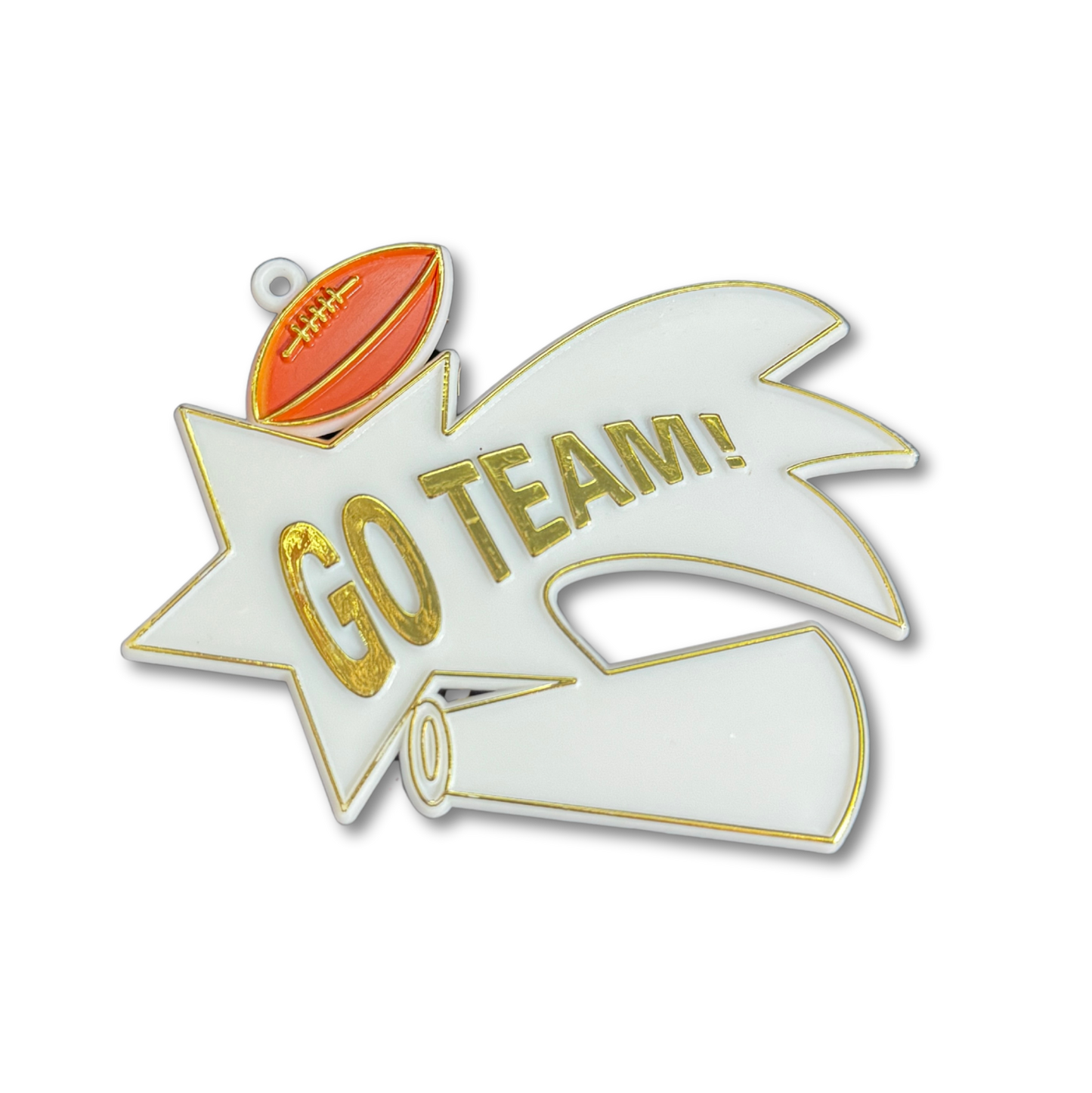 Go Team Pennant Flat Charm - 3.25″ - Gold - 14 pc. pkg.