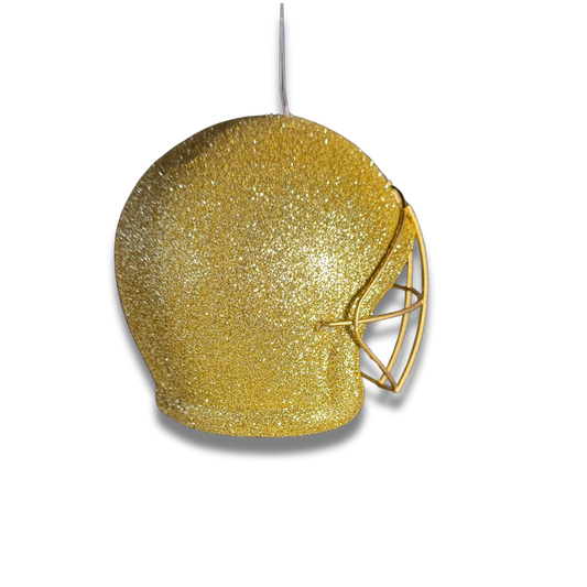 Helmet - Gold - 4 1/2" 3D Glittered