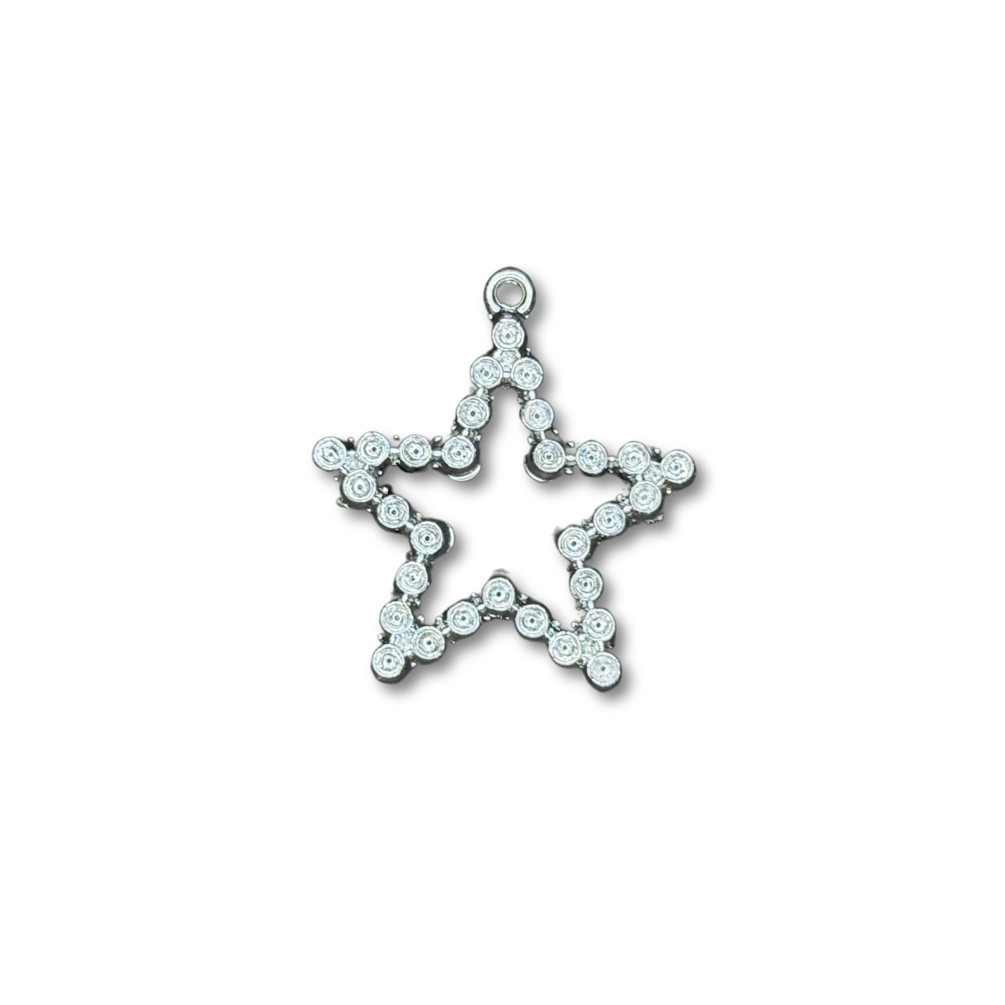 Rhinestone Look Star - 1.5" - Silver - 12 pc. pkg.