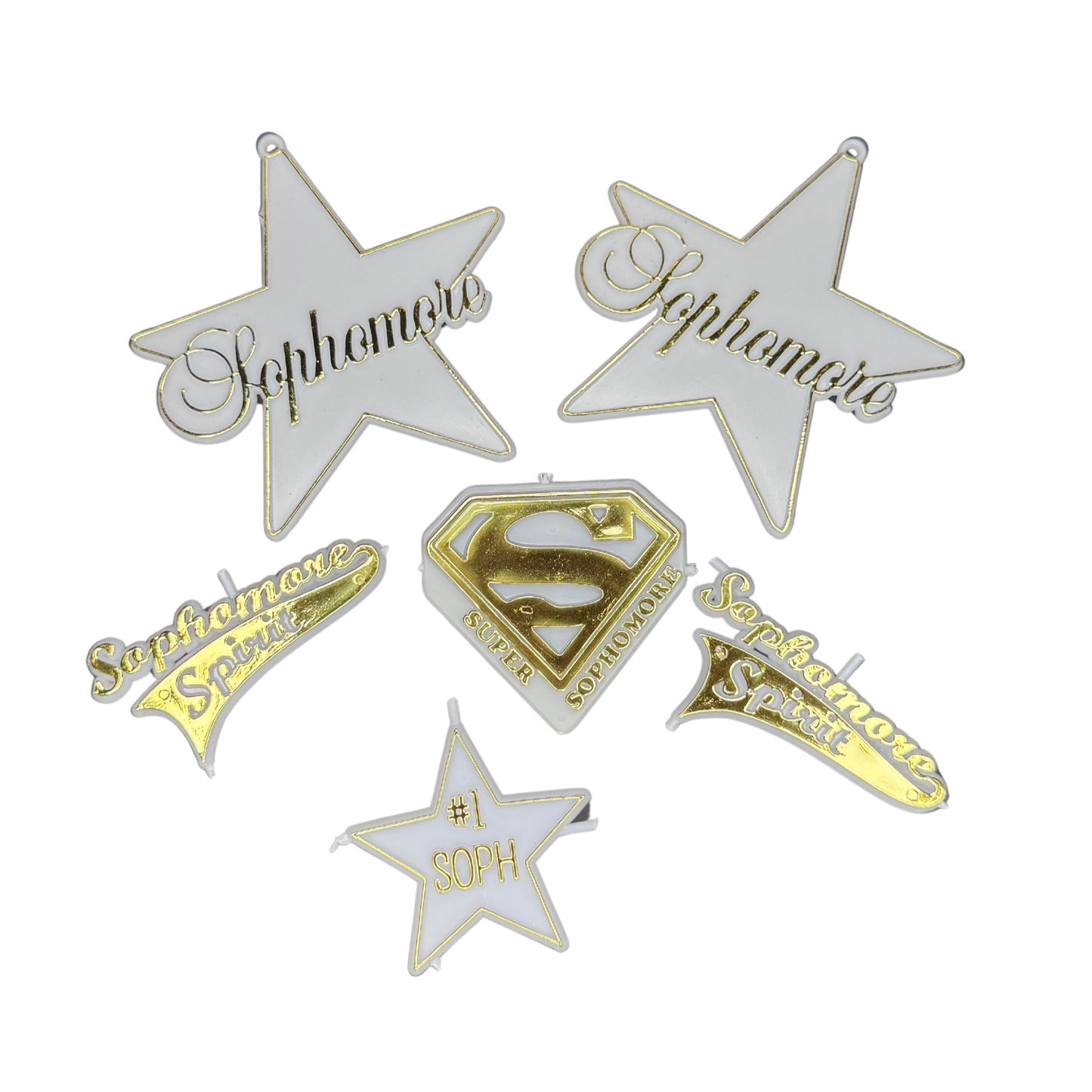 Sophomore Assortment - Gold - 6 pc. pkg.