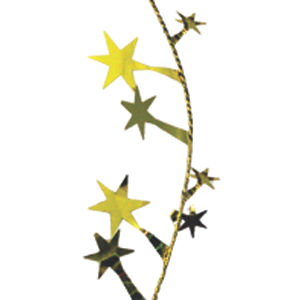 Star Foil Garland - Gold - Lot 2
