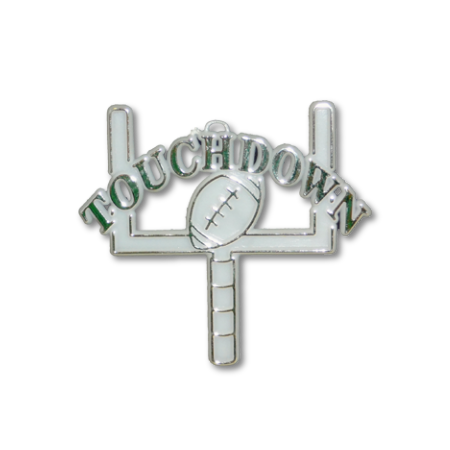 Touchdown Charm - 2" - Silver - 16 pc. pkg.
