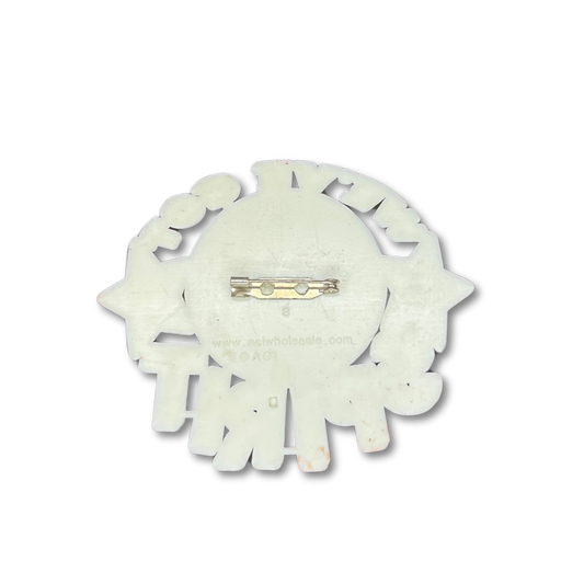 We've Got Spirit Pin - 2.75" - Silver - 12 pc. pkg.