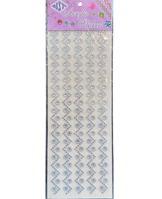 Zig Zag Sticker - 52" - Silver -