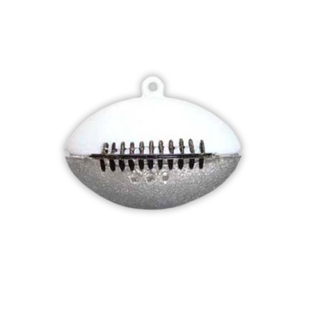 2" Two Toned Football - Silver/White - 13 pc. pkg.