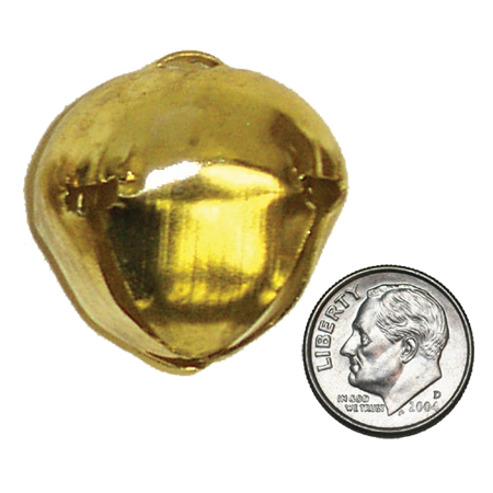 1.5" Jingle Bells - Gold - 6 pc. pkg.