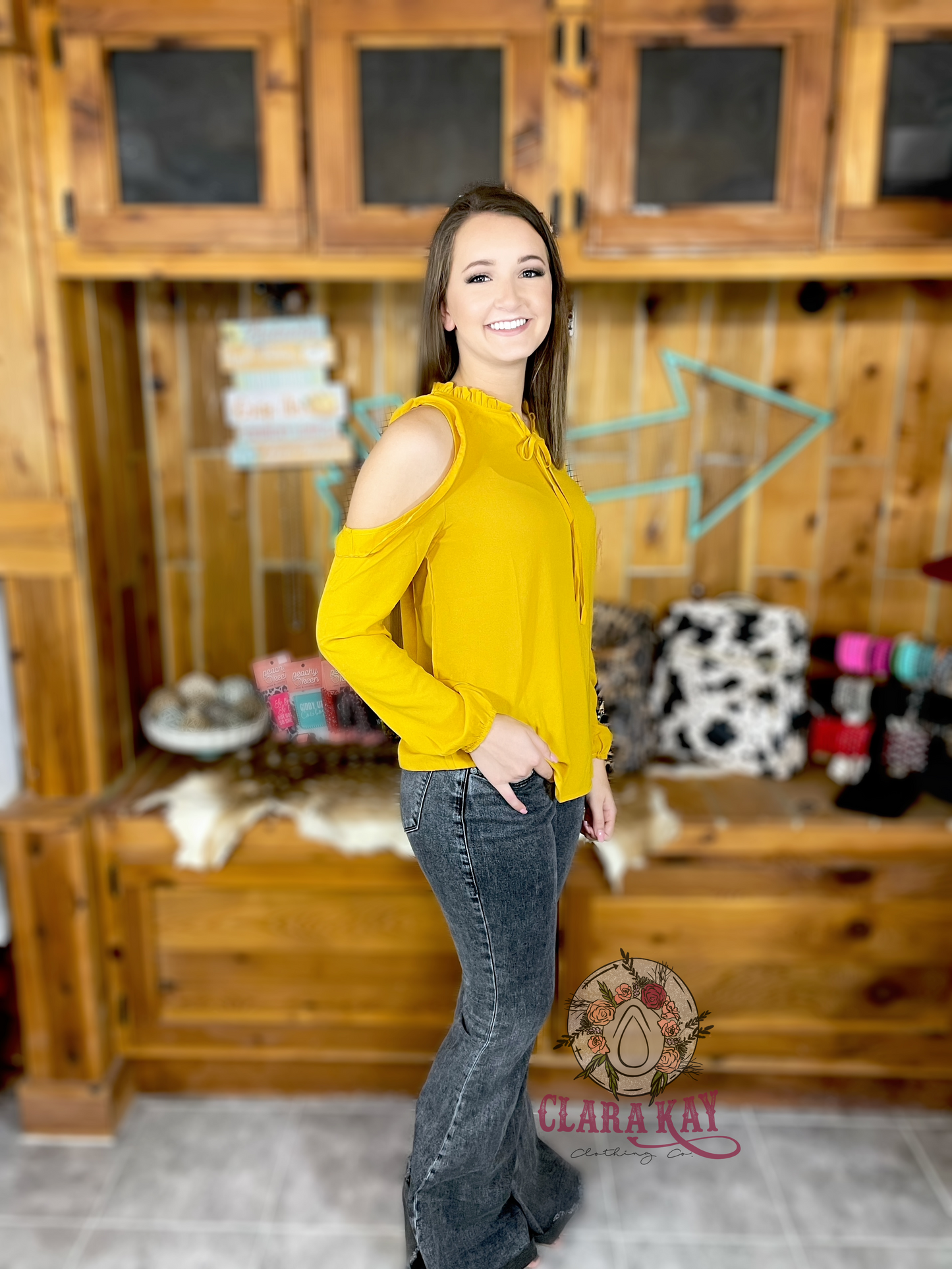 Cold Shoulder Ruffle Top