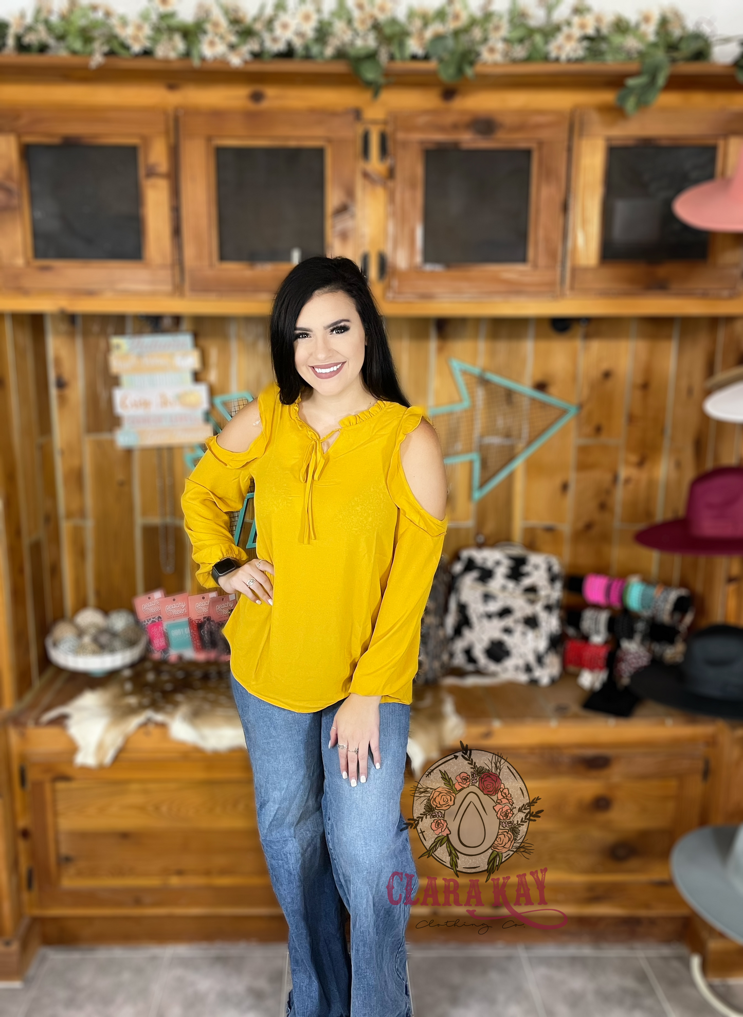 Cold Shoulder Ruffle Top