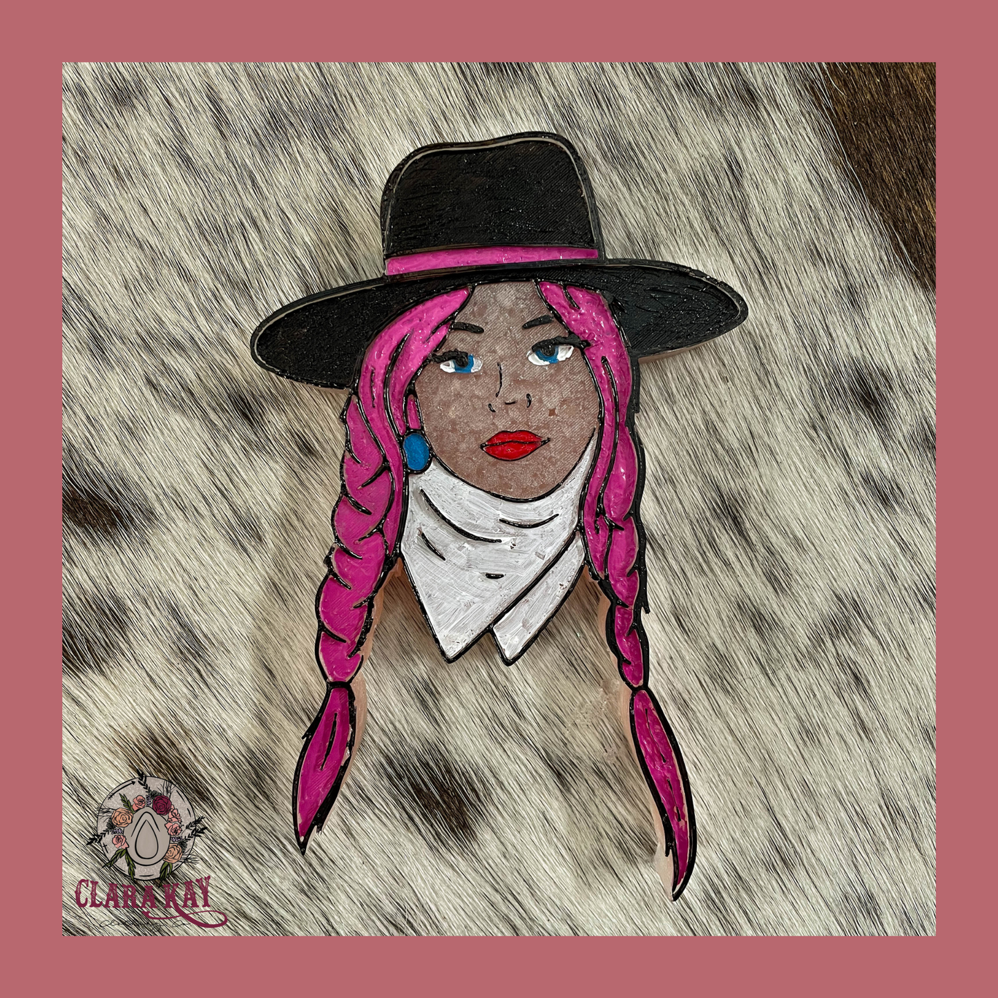 Cowgirl/Scarf Car Air Freshener