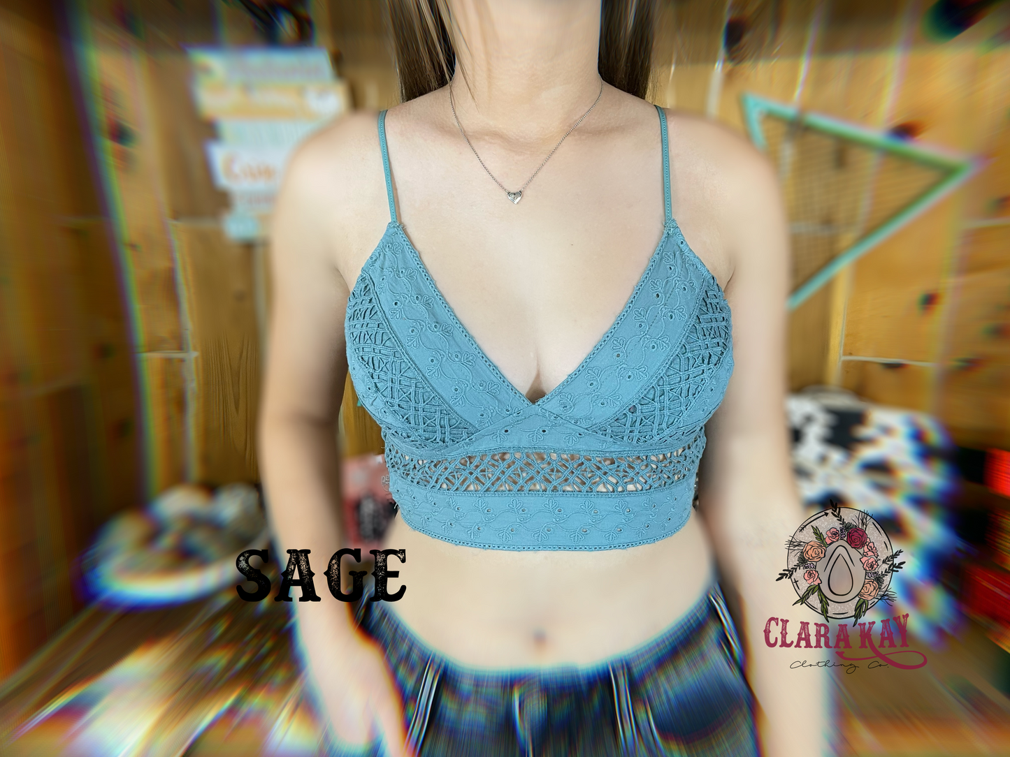 Embroidery Cotton Bralette