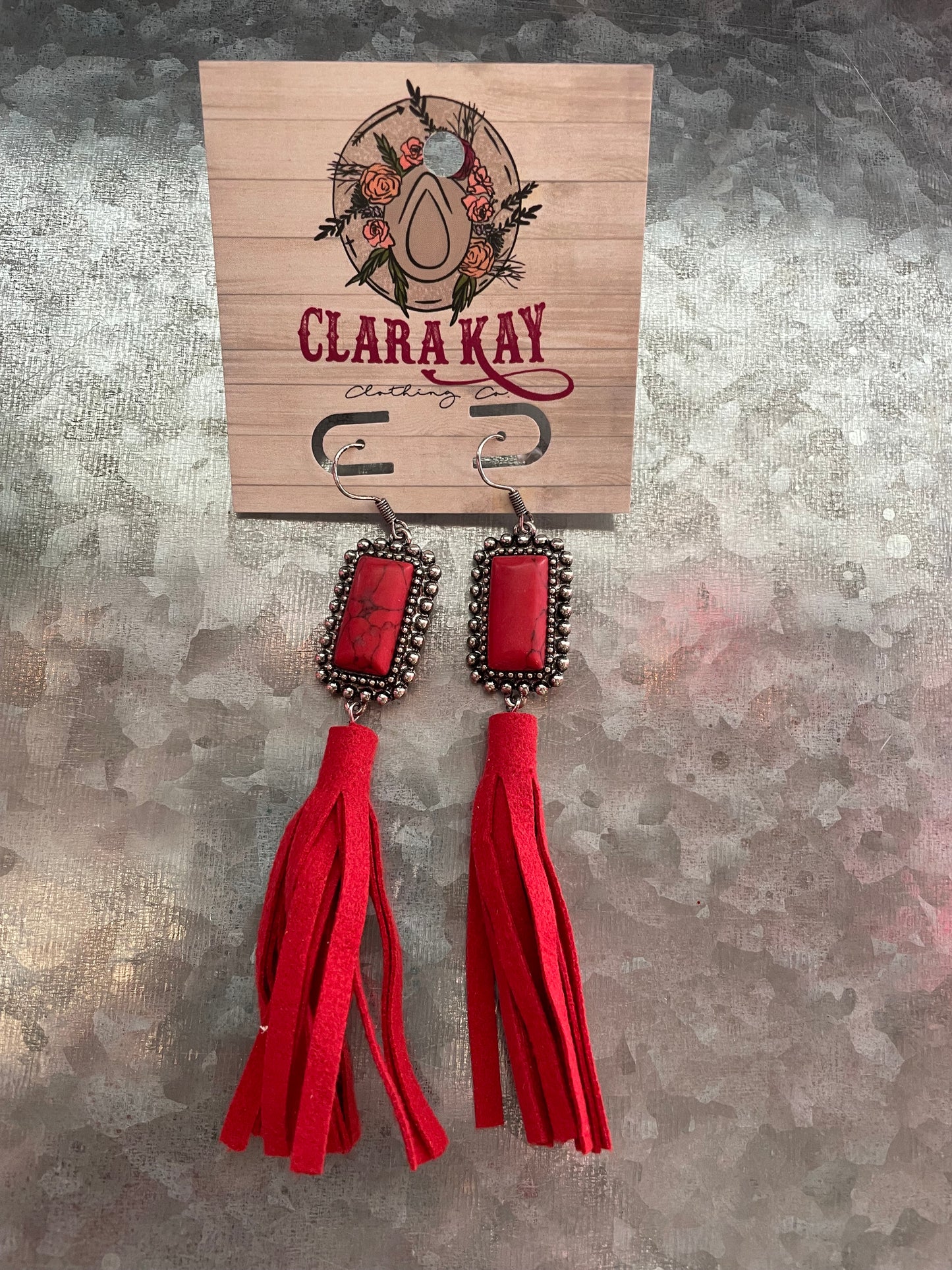 Monica Red Earring