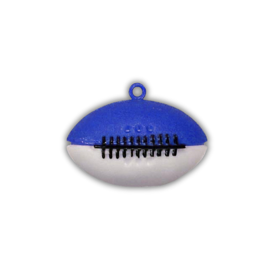 2" Two Toned Football - Royal/White - 7 pc. pkg.