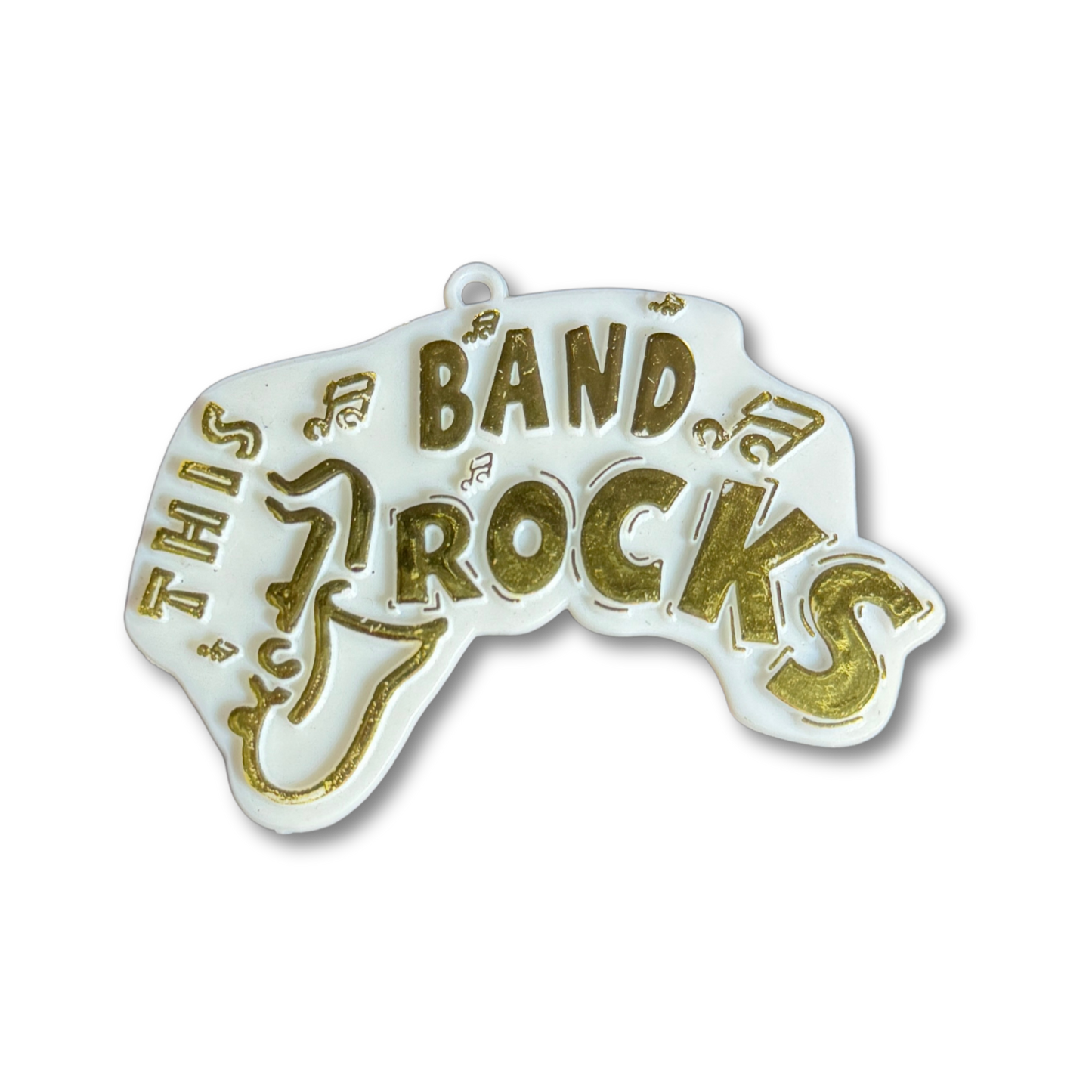 This Band Rocks Charm 3" - Gold - 4 pc. pkg.