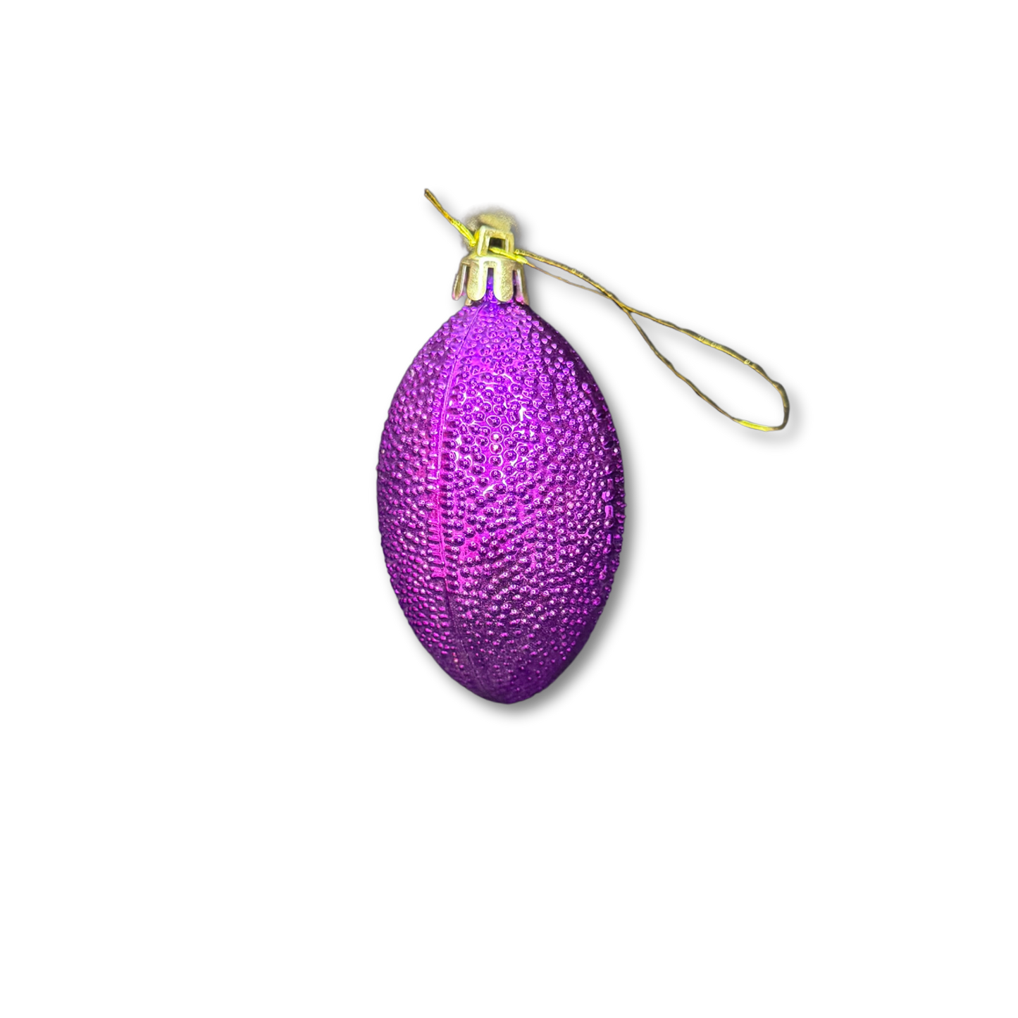 3″ 3-D Metallic Football Ornament - Purple - 6 pc. pkg.