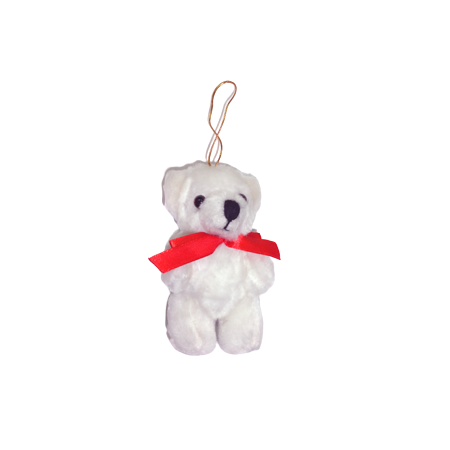 4" Jointed Plush Bear - White - 12 pc. pkg.