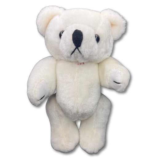 7" Jointed Plush Bear - White - 6 pc. pkg.