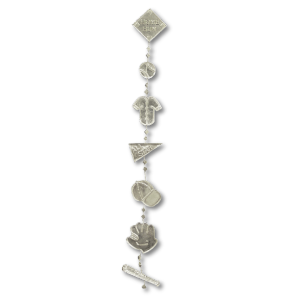 Baseball Garland - 3' - Silver