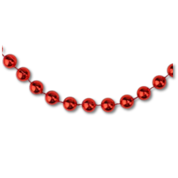 Bead Garland - 66' - Red - 2 pc. pkg.
