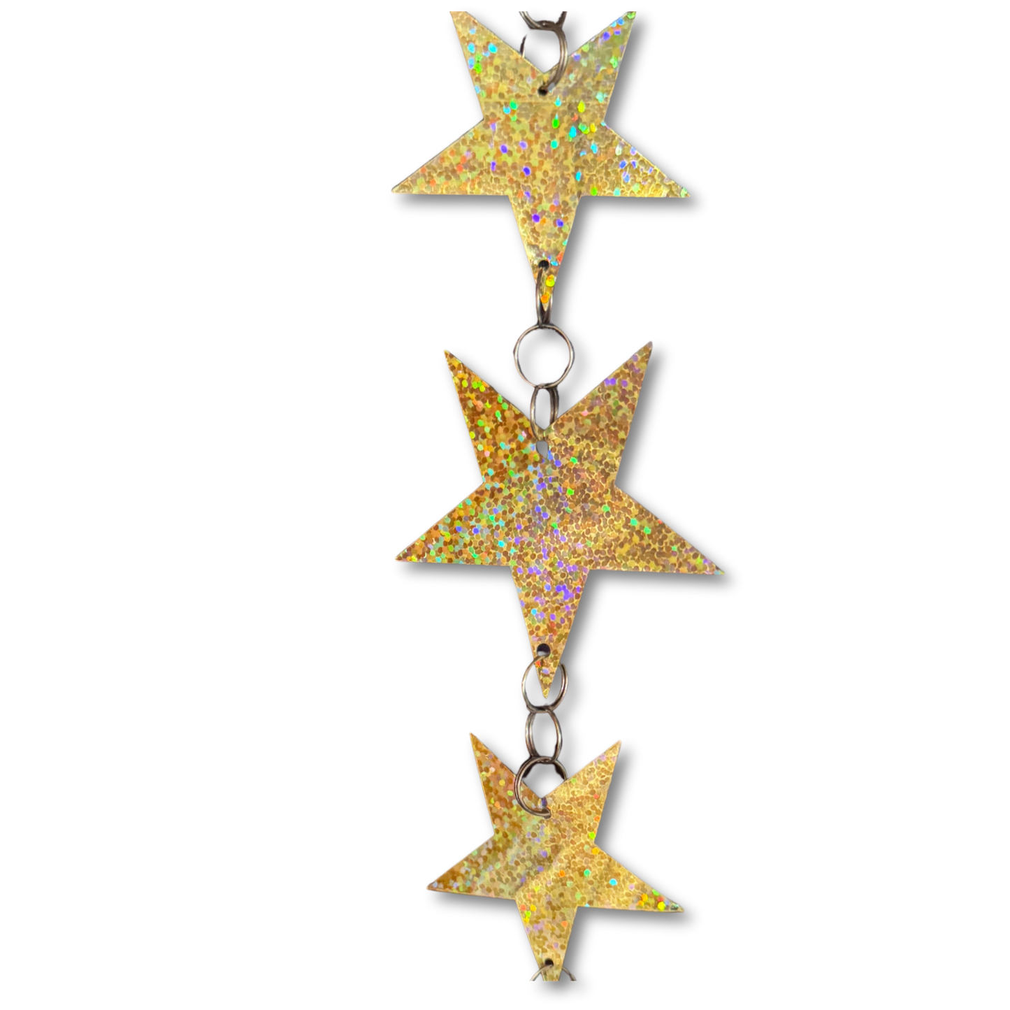 Chain Star Garland - 62" - Gold