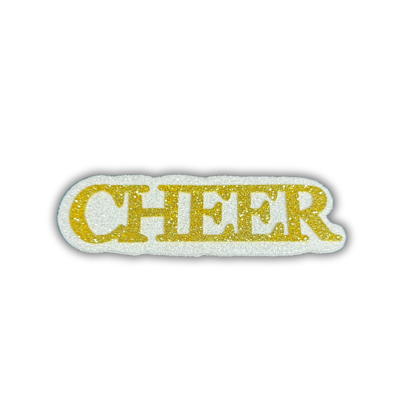 Glitter Foam CHEER - 4.25" - Silver - 3 pc. pkg.