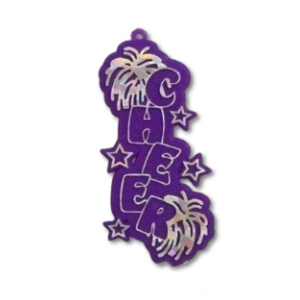 Cheer Charm - 3.25" - Purple - 8 pc. pkg.