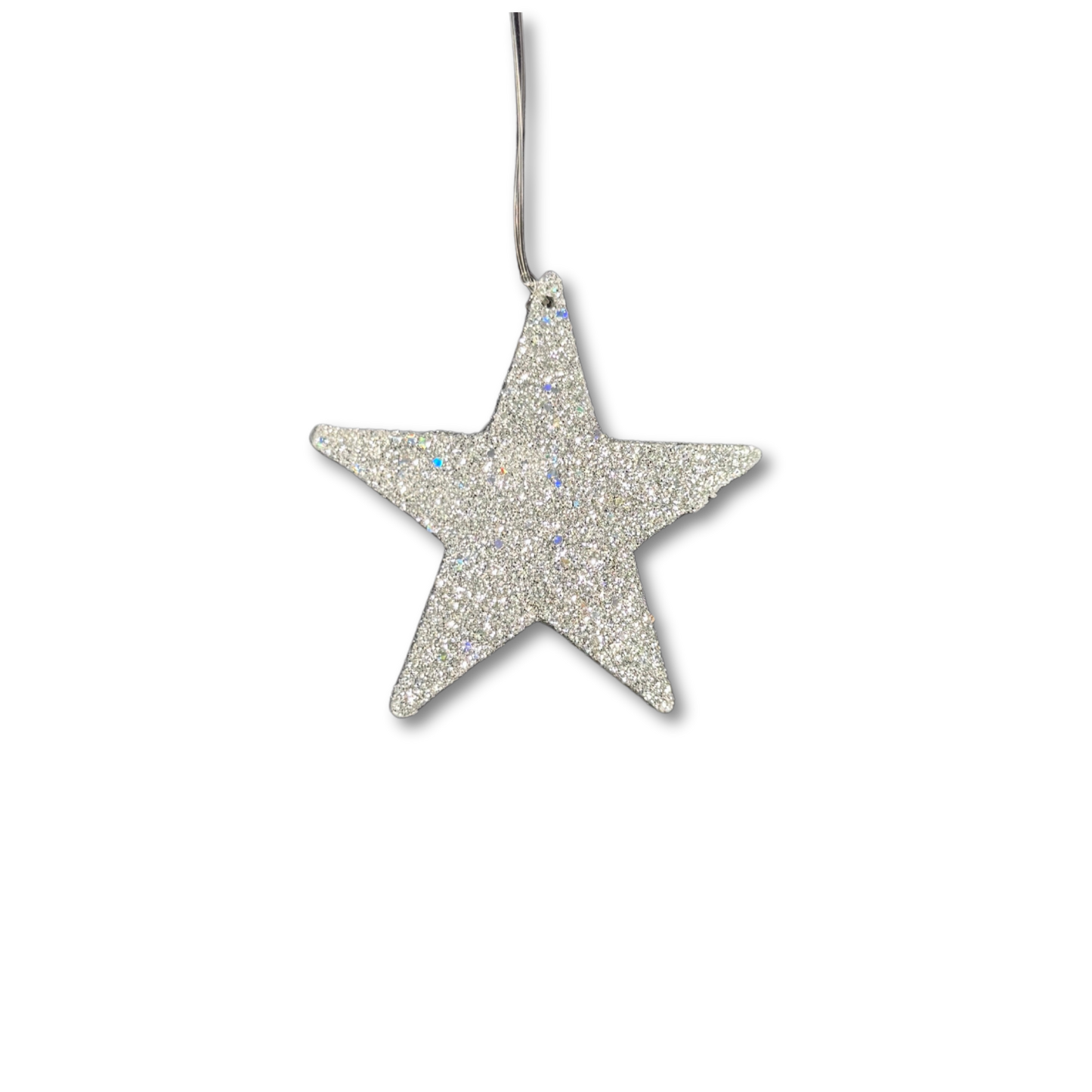 Flat Glitter Star - 2" - Silver - 12 pc. pkg.
