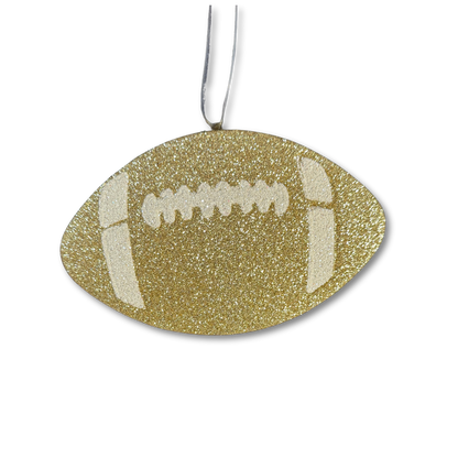 Raised Glitter Foam Football - 5" - Gold