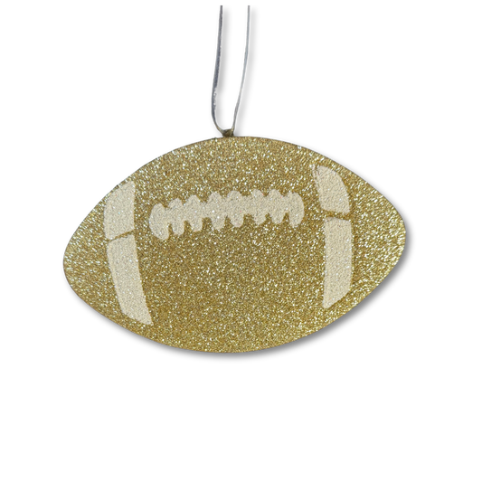 Raised Glitter Foam Football - 5" - Gold