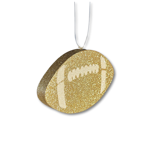 Raised Glitter Foam Football - 5" - Gold