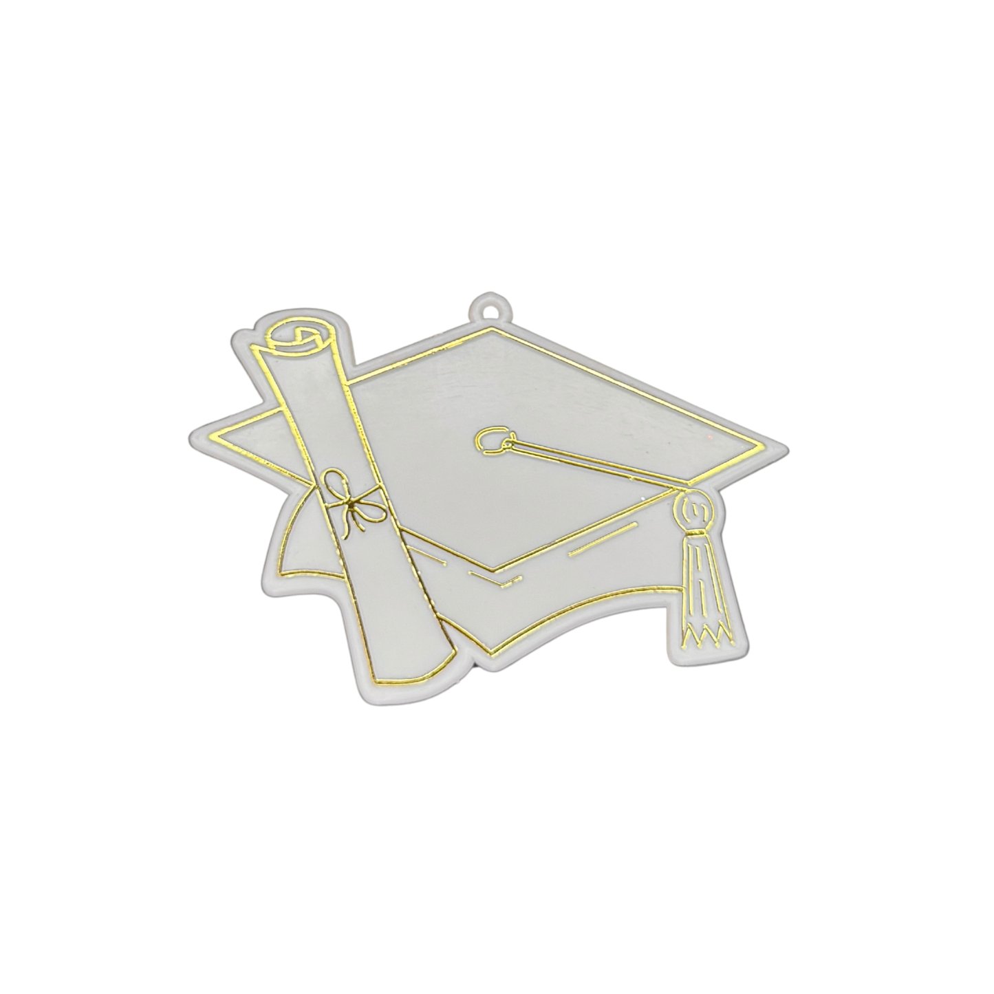 Graduation Cap Charm - 3.75" - Gold - 12 pc. pkg.