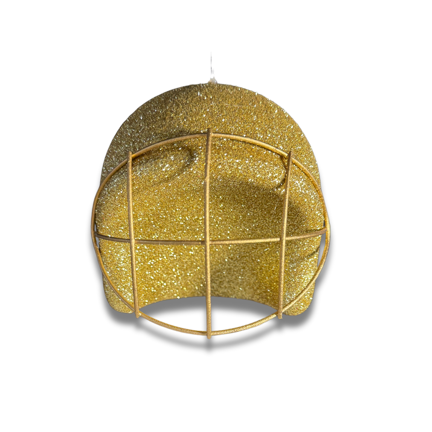 Helmet - Gold - 4 1/2" 3D Glittered