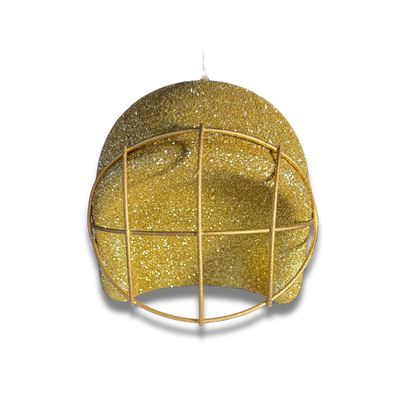 Helmet - Gold - 4 1/2" 3D Glittered