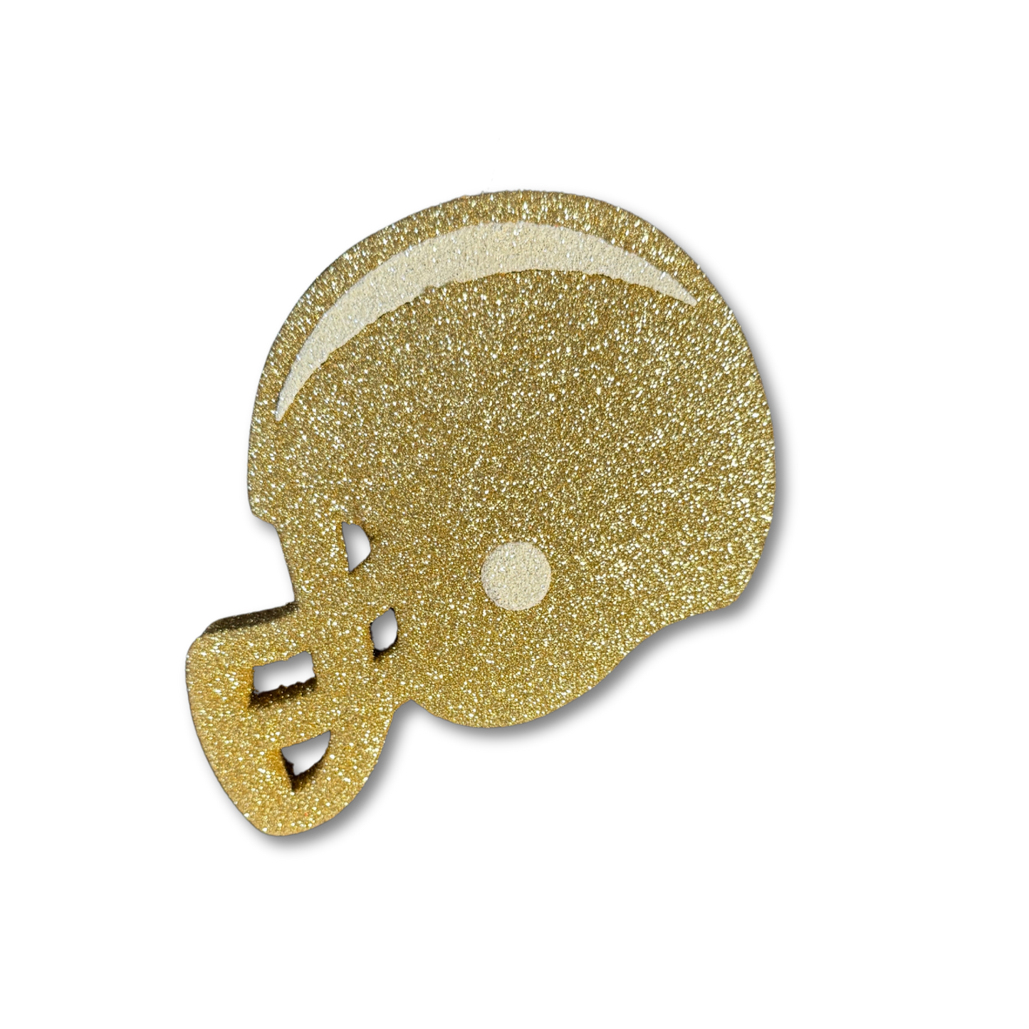 Raised Glitter Foam Helmet - 5" - Gold