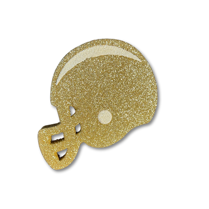 Raised Glitter Foam Helmet - 5" - Gold