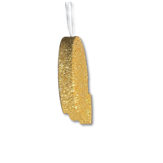 Raised Glitter Foam Helmet - 5" - Gold