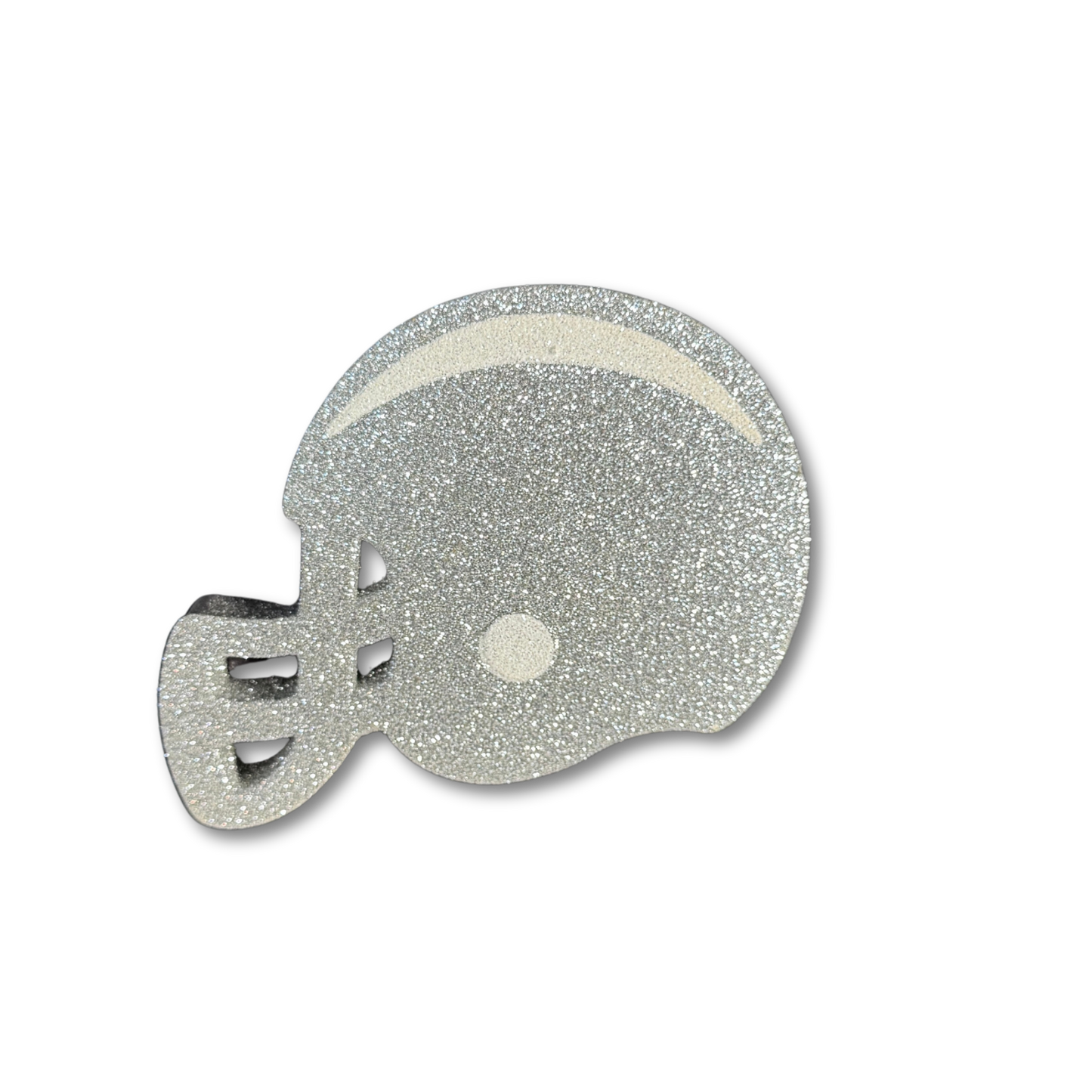 Raised Glitter Foam Helmet - 5" - Silver