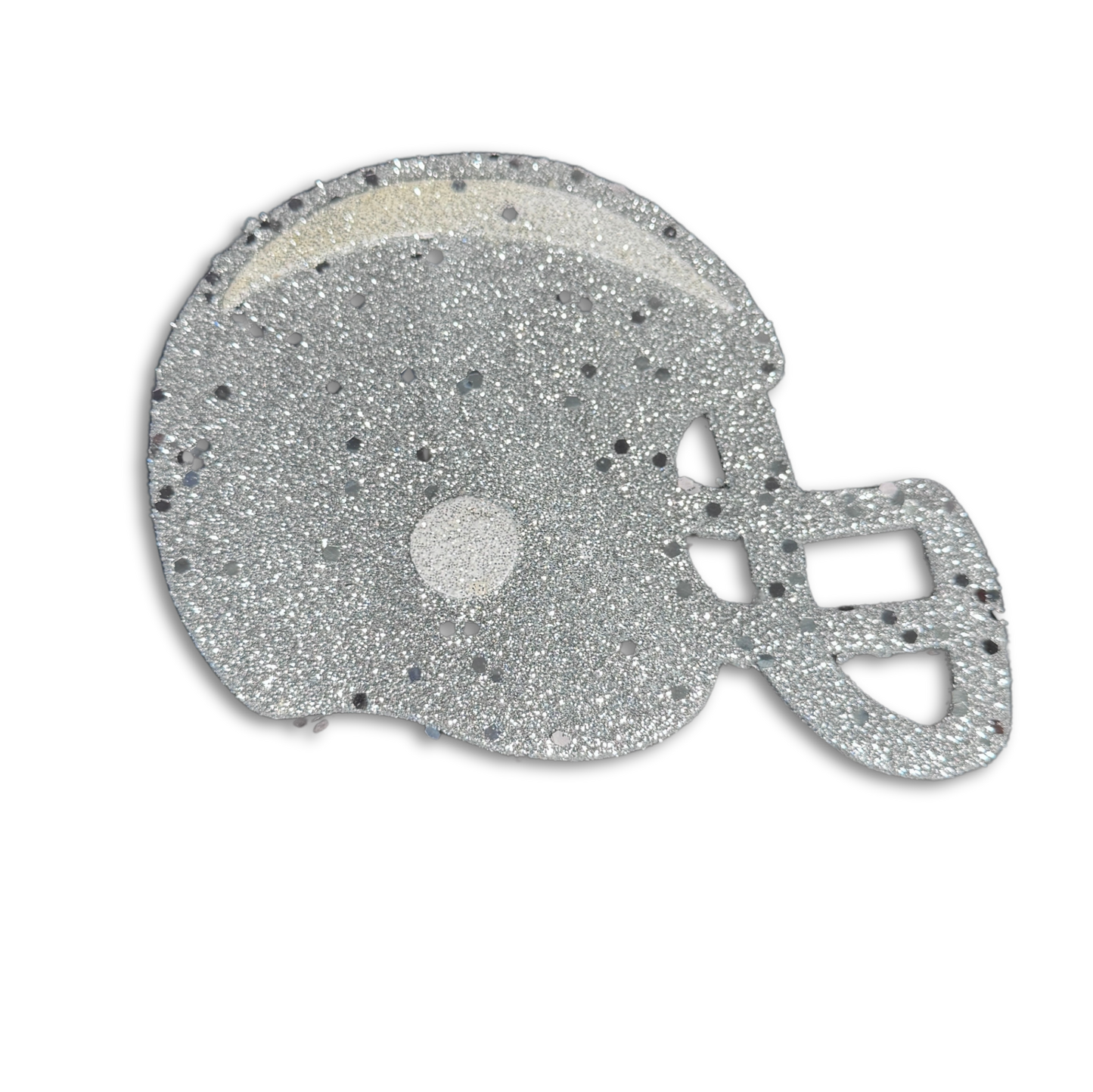 Glitter Foam Helmet - Silver - 5 pc. pkg.